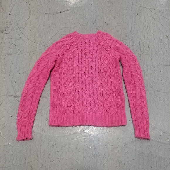 Crewcuts Girls Cable Knit Pink Sweater...Size 12 - Picture 2 of 3